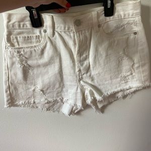 Amazon white jean shorts